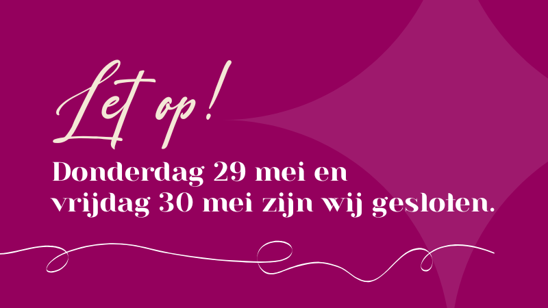 Dinsdag gesloten